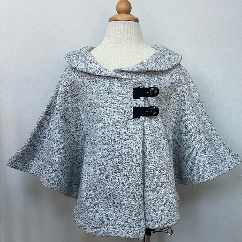 Girls 5 Grey Cape Coat by Max Studio